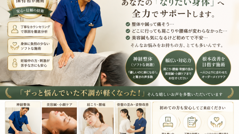 初めての整体は不安じゃないですか?