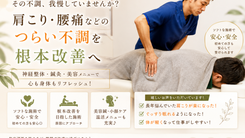 「未来の健康のために。今から始める身体メンテナンス」