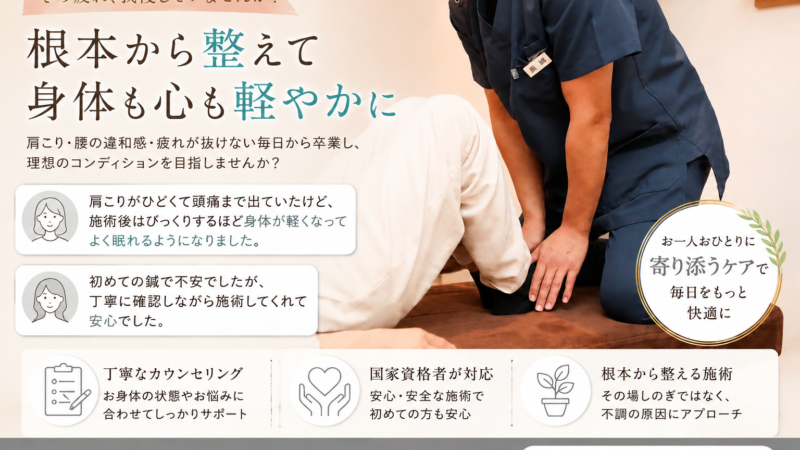 疲れが抜けない毎日から卒業しませんか?