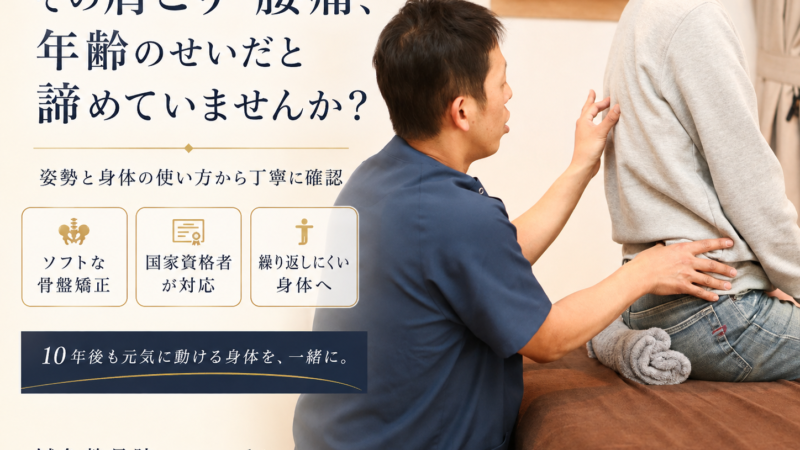 肩こり、腰痛は歳のせいだと思ってませんか?