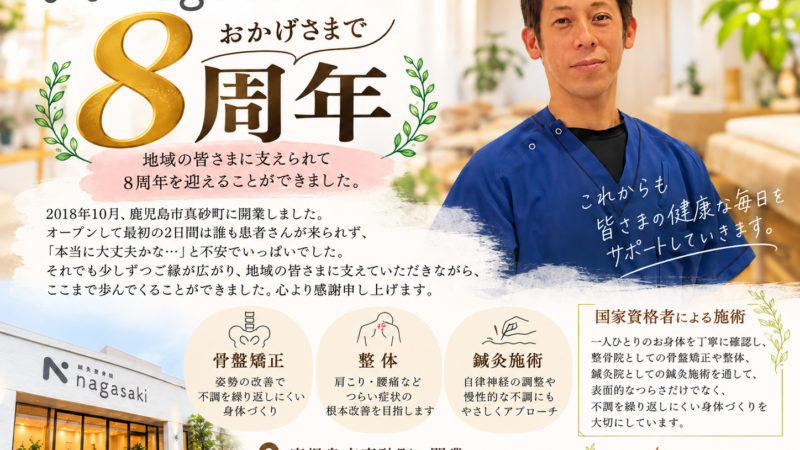 おかげさまで開業8年が経ちました🙇